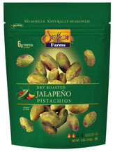 Setton Farms jalapeno pistachio kernels offer bold flavor for snacking.