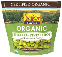 Setton Farms Organic Pistachios shelled, roasted and salted, ideal for quick snacking.