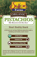 USDA Organic and Kosher certification label on Setton Farms pistachios.