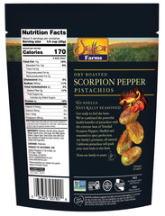 Setton Farms Pistachios Scorpion Extreme packaging highlights spicy flavor