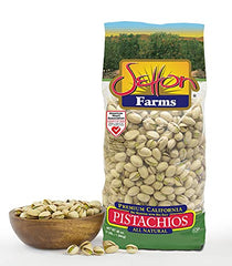 1-ounce serving of Setton Farms pistachios on a plate, convenient post-workout fuel.