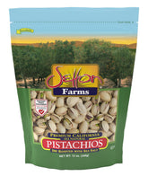 Setton Farms pistachios dry roasted with sea salt in a 12 oz bag, ideal for savory snacking