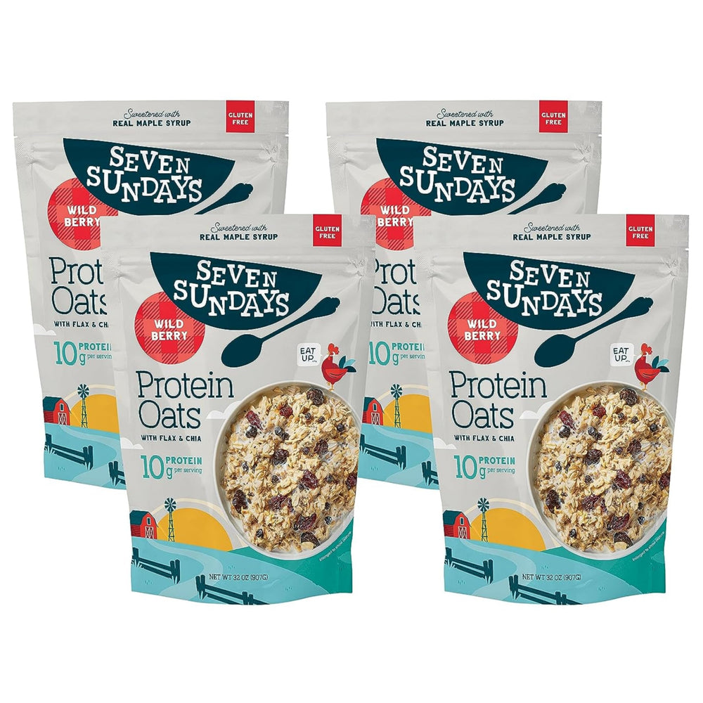 Seven Sundays Protein Oats Wildberry bowl – real berries for a filling breakfast