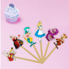 Seyal Alice in Wondrland rabbits cupcake topper creates playful dessert displays.