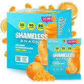 Shameless Orange Blossom Gummy bag shows a keto-friendly vegan snack.
