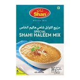 Shan Shahi Haleem recipe box showing complete ingredients for quick curry
