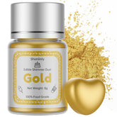 Shanlinly Gold Luster Dust 8g packaging showing premium edible shimmer finish.