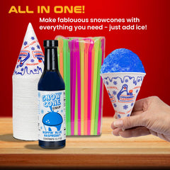 Shave Ice Syrups cherry bottle delivers bold flavor for party snow cones.
