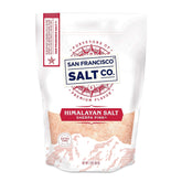 Sherpa Pink Himalayan Salt extra-fine grain bottle closeup for precise seasoning