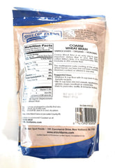 Shiloh Farms organic coarse wheat bran close-up, versatile for cereals smoothies and baking.