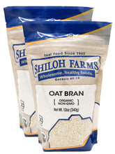 Shiloh Farms Organic Oat Bran 2-pack packaging for convenient fiber boost.