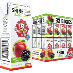 ShineWater Paw Patrol Apple Berry juice pouch opened for easy sipping