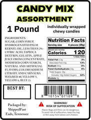 Shippedfast assorted chewy candies 1lb colorful assorted treats