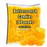 Shippedfast butterscotch hard candies in a 2 lb bag for bulk snacking and events.