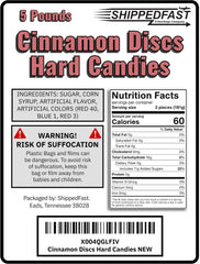 ShippedFast Cinnamon Discs bulk 5-pound bag ideal for parties and gatherings