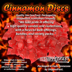 Shippedfast Cinnamon Discs red discs in a bowl for movie night sharing.