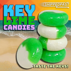 ShippedFast Key Lime Disc candy in a bowl enhances hospitality, inviting guests.