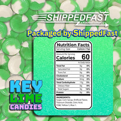 ShippedFast Key Lime Disc closeup shows smooth texture and bright citrus flavor.