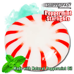 ShippedFast Peppermint Starlights desserts sparkle when used as festive decorations.