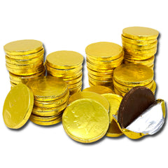 Shippedfast rich milk chocolate coins crafted in Pennsylvania, ideal for gifting.