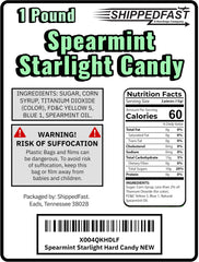 ShippedFast Spearmint Starlight Candy individually wrapped mints for easy office sharing.
