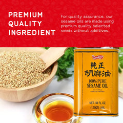 Shirakiku cold-pressed sesame oil-salad dressing base with smooth, nutty notes.