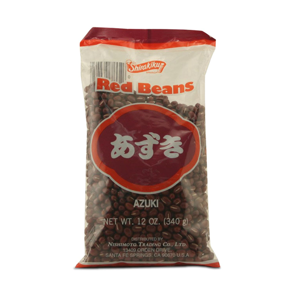 Shirakiku dark red beans pack closeup showcasing premium quality for rich texture in Asian dishes