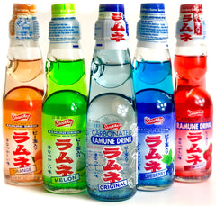 Shirakiku Ramune variety pack with 200ml glass bottles for easy home tasting and gifting