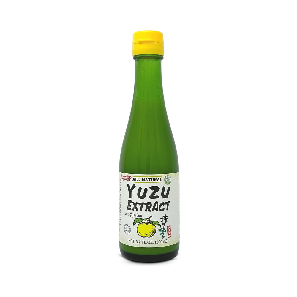 Shirakiku Yuzu Extract bottle pour for drinks and baking.