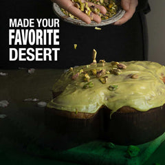 Sicana Pistachio Cream topping on dessert bowls elevates aroma