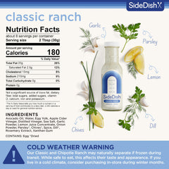 SideDish Classic Ranch Dressing dip plate highlighting dairy-free dip
