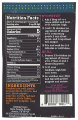 Siete Chicken Fajita Seasoning package open, ready to sprinkle on chicken and veggies