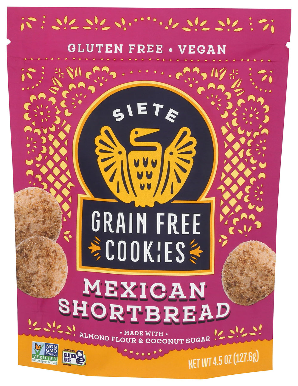 Siete grain-free shortbread cookies in a jar, ideal for sharing at gatherings