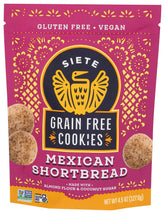 Siete grain-free shortbread cookies in a jar, ideal for sharing at gatherings