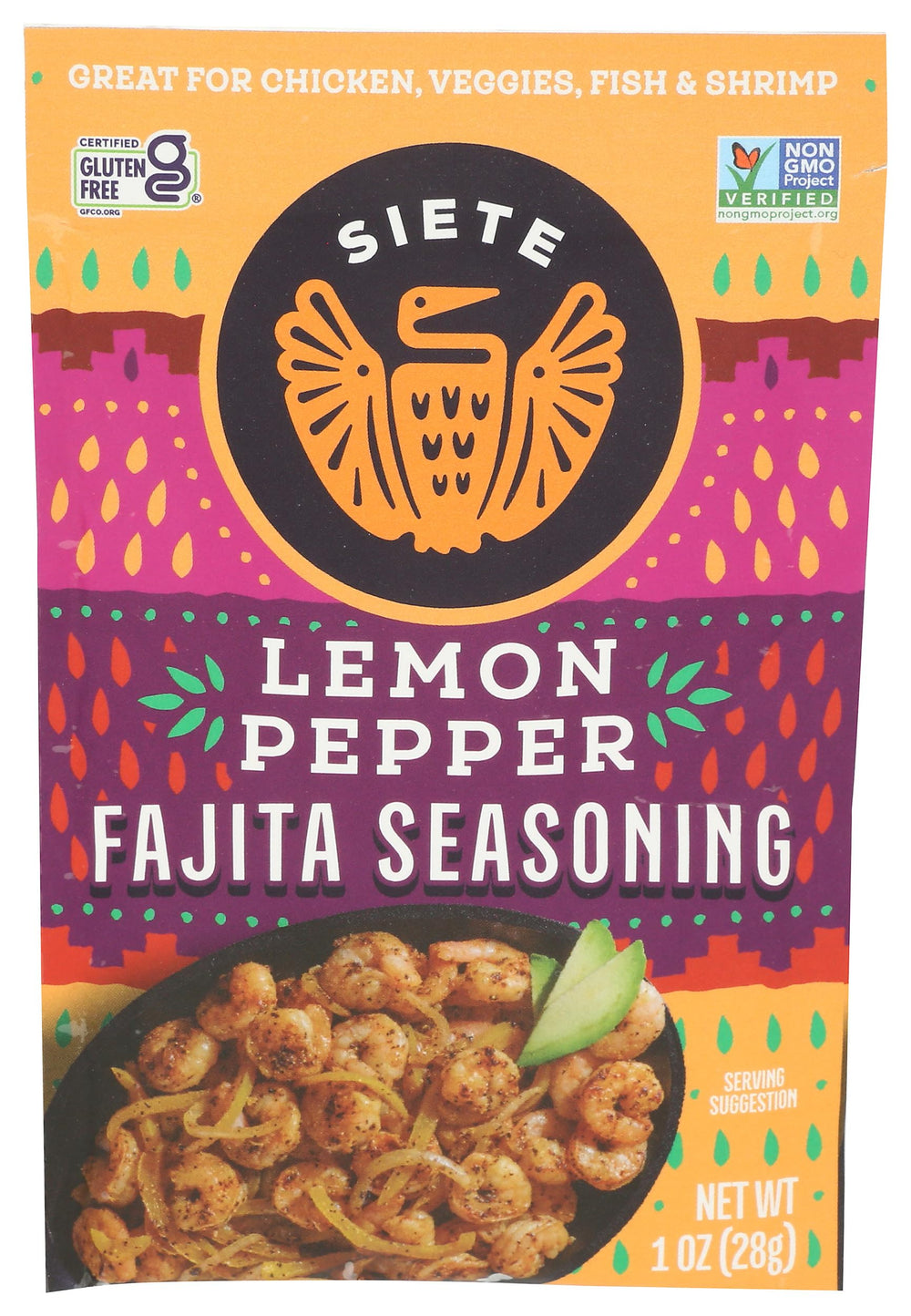 Siete Lemon Pepper Fajita bottle front showing branding and label for versatile meals