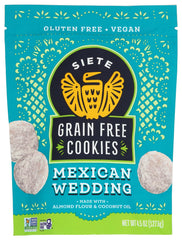 Siete Mexican Wedding Cookies close-up highlighting grain-free goodness.