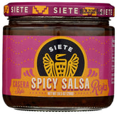 Siete Salsa Spicy Casera jar adds bold flavor to tacos and bowls.