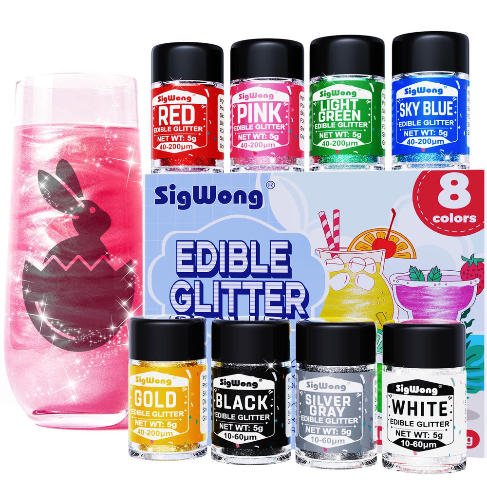SigWong edible glitter cap design for precise dispensing on treats