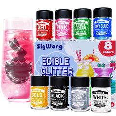 SigWong edible glitter cap design for precise dispensing on treats