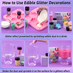 SigWong edible glitter cake decor enhances baked goods with shine