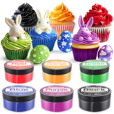 SigWong six-color edible powder bottles for baking and decorating.