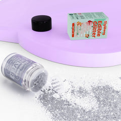 SigWong silver edible glitter adds gloss to cakes, cookies, and chocolates.