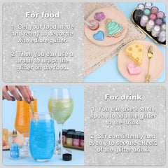 SigWong silver glitter dusts fruit platters with subtle shine.