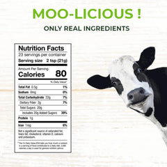 Sillycow Farms hot chocolate bottle label gluten-free, clean ingredients for dietary-friendly cocoa moments.
