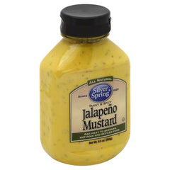 Silver Spring Mustard Jalapeño bottle adds bold jalapeño flavor to burgers and sandwiches