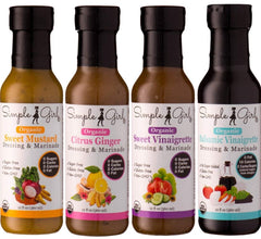 Simple Girl Sweet Vinaigrette bottle pour highlights sugar-free dressing for salads