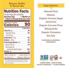 Simple Mills ingredients list showing almond flour and real bananas