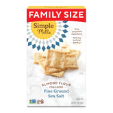 Simple Mills almond flour crackers in kitchen show gluten-free snacking versatility.