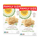 Simple Mills Almond Flour Crackers Rosemary & Sea Salt 2-pack in pantry.