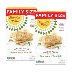 Simple Mills Almond Flour Crackers Rosemary & Sea Salt 2-pack in pantry.